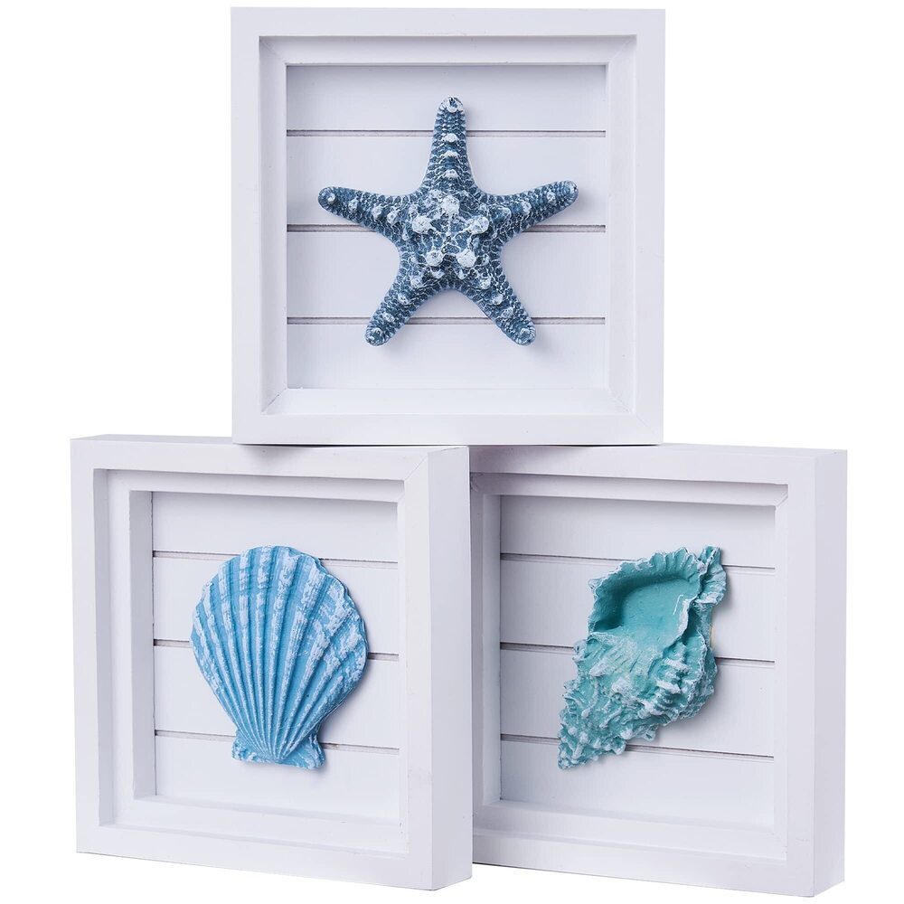 8283 3D Art Beach Wall Decor Coastal Decor for Home6.3 x6.3 Ocean